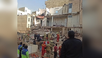ریزش ساختمان سه طبقه در جنوب تهران