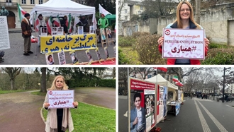 پاریس و هایدلبرگ - ابراز همبستگی ایرانیان آزاده با بیست و هشتمین گلریزان همیاری با سیمای آزادی