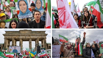 تظاهرات ایرانیان در مقابل دروازه براندنبورگ - ۲۱بهمن