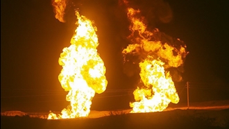 انفجار در خط اصلی انتقال گاز سراسری بروجن 