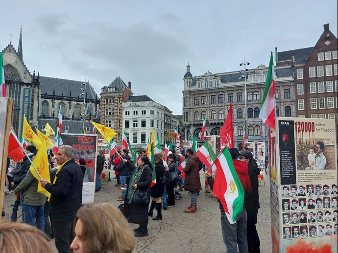 آمستردام - تظاهرات ایرانیان آزاده در سالگرد انقلاب ضدسلطنتی - ۲۱بهمن