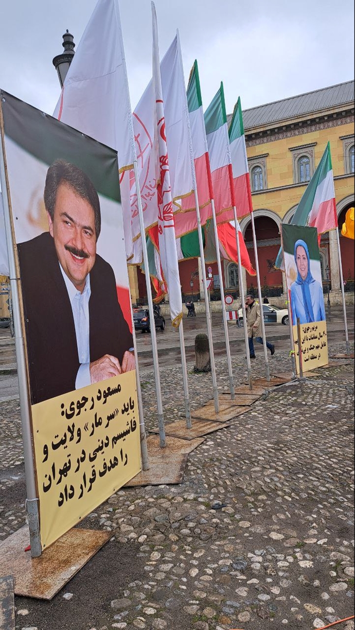 مونیخ - تظاهرات ایرانیان آزاده، همزمان با کنفرانس امنیتی مونیخ - روز دوم - ۲۸بهمن ۱۴۰۲