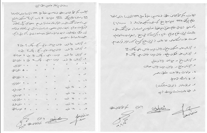 اسناد کمک مالی به مجاهدین - دکتر محمد ممقانی