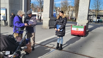 لوتزرن سوئیس - برگزاری میز کتاب توسط ایرانیان آزاده