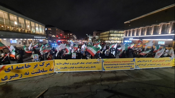 تظاهرات ایرانیان آزاده در یوتوبوری ۱۱بهمن ۱۴۰۲