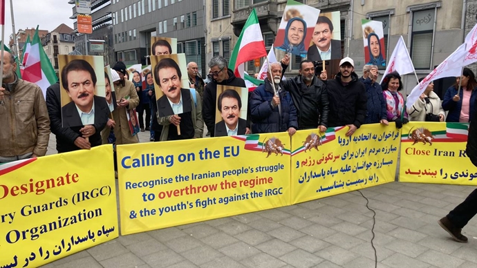 تظاهرات ایرانیان در بروکسل - فراخوان به اتحادیه اروپا -۳فروردین ۱۴۰۳