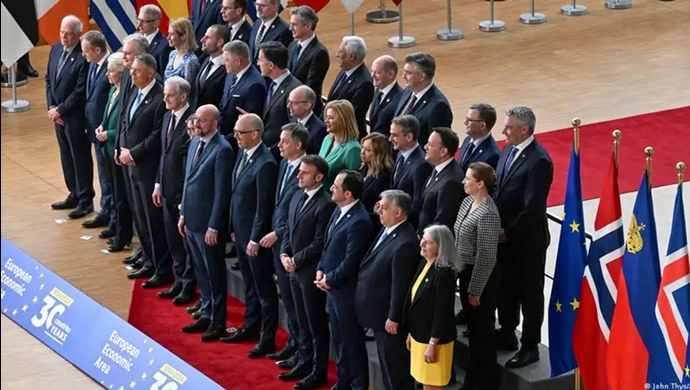 نشست سران کشورهای عضو اتحادیه اروپا در مقر اتحادیه اروپا در بروکسل