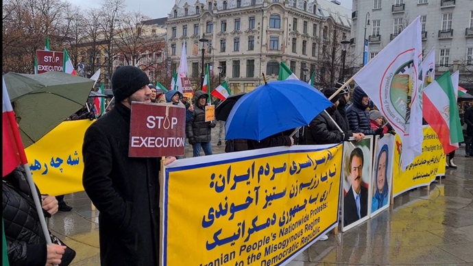 اسلو - تظاهرات ایرانیان آزاده در حمایت از قیام سراسری مردم ایران - ۱۲اسفند