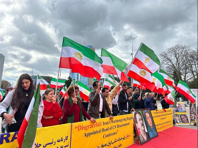 تظاهرات ایرانیان آزاده در ژنو همزمان با اجلاس شورای حقوق‌بشر ملل متحد - ۲۸اسفند