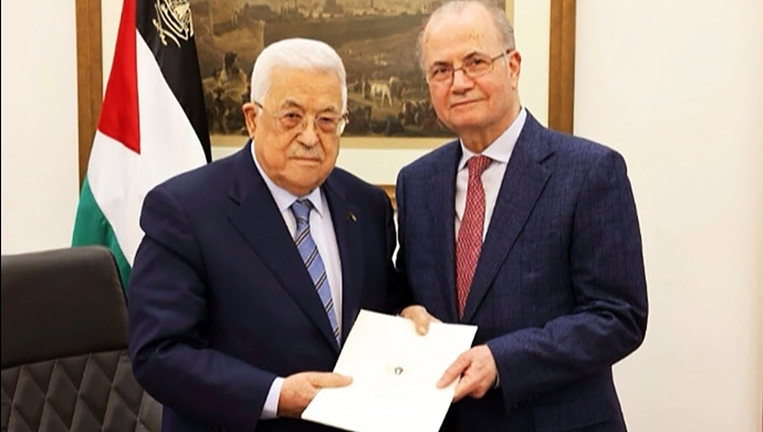 دکتر محمد مصطفی و محمود عباس رئیس دولت فلسطین  