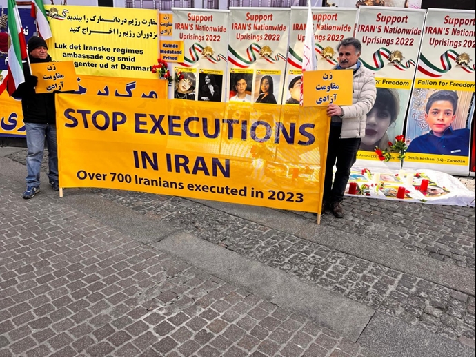 کپنهاگ - تظاهرات ایرانیان آزاده برای لیست‌گذاری سپاه پاسداران - اول اردیبهشت