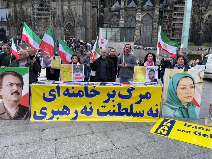 کلن - تظاهرات ایرانیان آزاده علیه اعدامهای جنایتکارانه خامنه‌ای - ۸اردیبهشت
