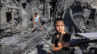 وضعیت ساختمانهای شهر رفح در جنوب غزه
