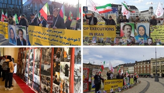 نروژ، کپنهاک و پاریس - تظاهرات ایرانیان آزاده و نمایشگاه همبستگی در محکومیت اعدامها توسط خامنه‌ای جنایتکار