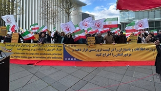 لوکزامبورگ - تظاهرات ایرانیان آزاده همزمان با اجلاس وزرای خارجه اتحادیه 