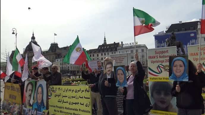 کپنهاگ - تظاهرات ایرانیان آزاده علیه موج اعدامهای فزاینده توسط رژیم آخوندی - ۱۰اردیبهشت