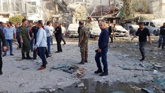 تصویری از تخریب ساختمان کنسولی رژیم در سوریه
