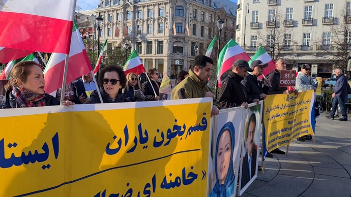 نروژ - تظاهرات ایرانیان آزاده در محکومیت اعدامها توسط خامنه‌ای جنایتکار - ۱۰اردیبهشت