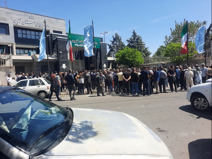 قزوین - تجمع اعتراضی سرمایه‌گذاران غارت شده رضایت خودرو طراوت 