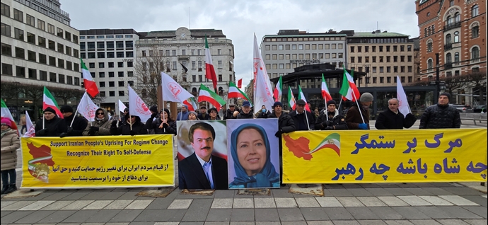 استکهلم - تظاهرات ایرانیان آزاده در همبستگی با قیام سراسری و حمایت از کانون‌های شورشی - اول اردیبهشت