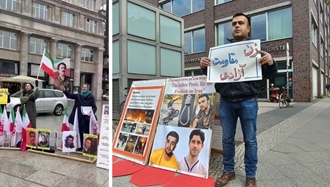 کلن و برلین - تظاهرات و میز کتاب ایرانیان آزاده و هواداران مجاهدین