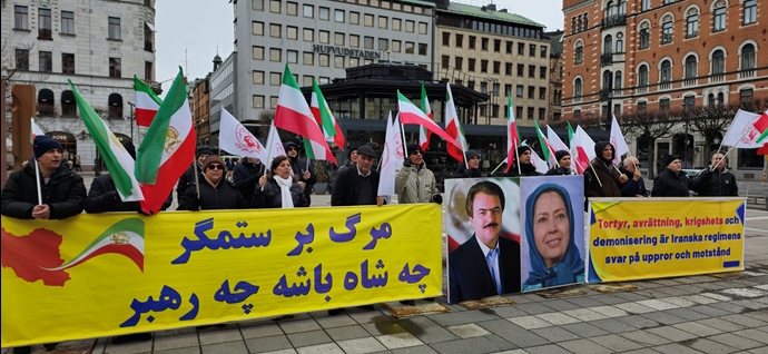 استکهلم - برگزاری تظاهرات توسط ایرانیان آزاده در همبستگی با قیام سراسری - ۱۸فروردین