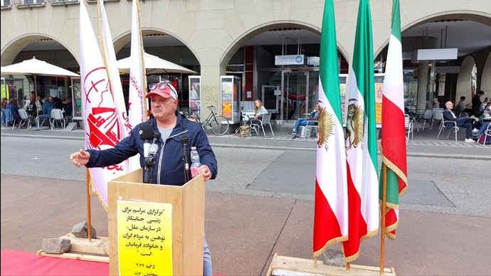 برن سوئیس - تظاهرات ایرانیان آزاده در اعتراض به برگزاری مراسم برای رئیسی جلاد در سازمان ملل 