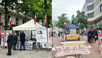 برگزاری میز کتاب توسط ایرانیان آزاده در همبستگی با قیام سراسری در پاریس و هانوفر