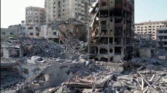 درهم کوبیده شدن ساختمانها در غزه