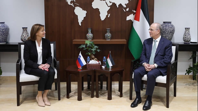 دیدار نخست‌وزیر فلسطین با وزیر امور خارجه اسلوونی