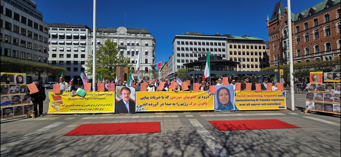 استکهلم - تظاهرات ایرانیان آزاده در همبستگی با قیام سراسری - ۲۲اردیبهشت
