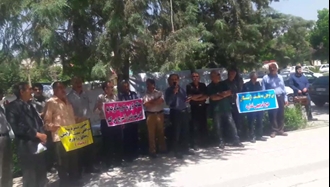 تجمع اعتراضی بازنشستگان در کرمانشاه- ۶خرداد