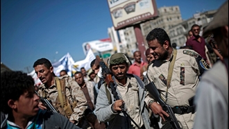 حوثی‌های مورد حمایت رژیم ایران در یمن