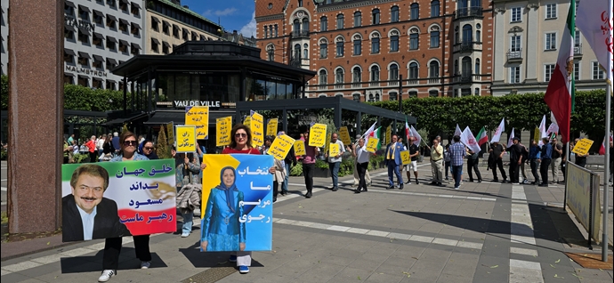 استکهلم - تظاهرات ایرانیان آزاده در اعتراض به معامله ننگین برای آزادی دژخیم حمید نوری - ۲۶خرداد