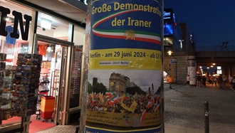برلین - آماده‌سازیهای تظاهرات بزرگ در برلین توسط ایرانیان آزاده 