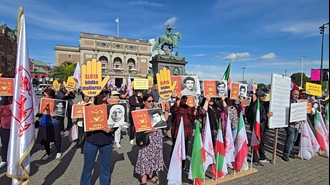 تظاهرات ایرانیان آزاده در استکهلم سوئد علیه معامله ننگین آزادی دژخیم حمید نوری