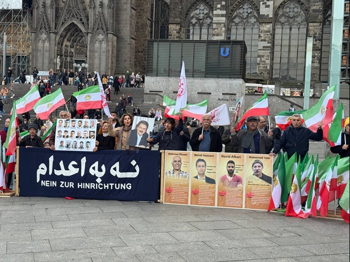 کلن- آکسیون ایرانیان آزاده علیه اعدامهای جنایتکارانه قضاییه خامنهای - ۲۶مهر ماه کلن- آکسیون ایرانیان آزاده علیه اعدامهای جنایتکارانه قضاییه خامنهای - ۲۶مهر ماه