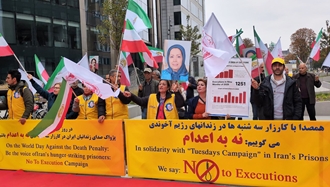 بروکسل - آکسیون ایرانیان آزاده همزمان با روز جهانی علیه مجازات اعدام - ۱۸ مهرماه ۱۴۰۴