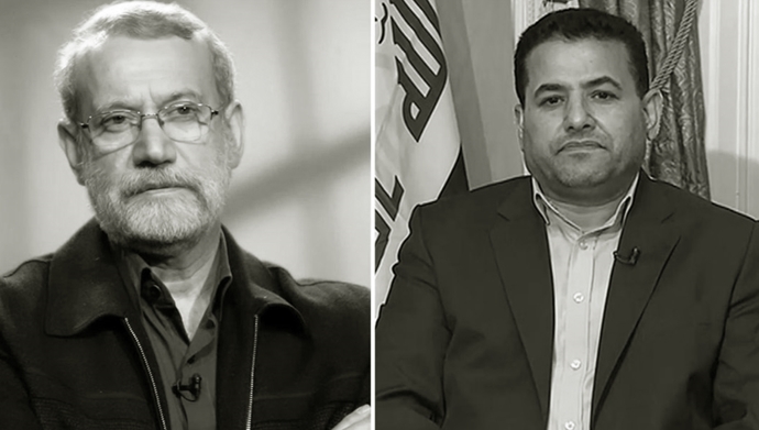 کنفرانس مشترک خبری الاعرجی و لاریجانی