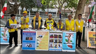 سیدنی استرالیا - برگزاری میز کتاب علیه اعدامهای جنایتکارانه قضاییه خامنه‌ای 