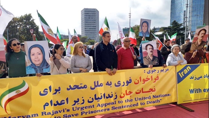 ژنو - آکسیون ایرانیان آزاده همزمان با روز جهانی علیه مجازات اعدام 