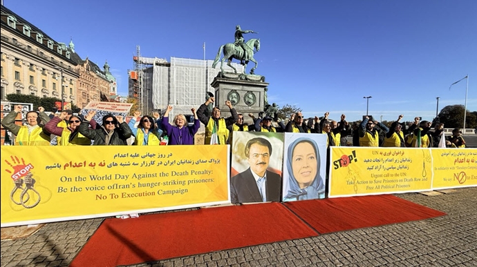 استکهلم - تظاهرات ایرانیان آزاده همزمان با روز علیه مجازات اعدام توسط ایرانیان آزاده