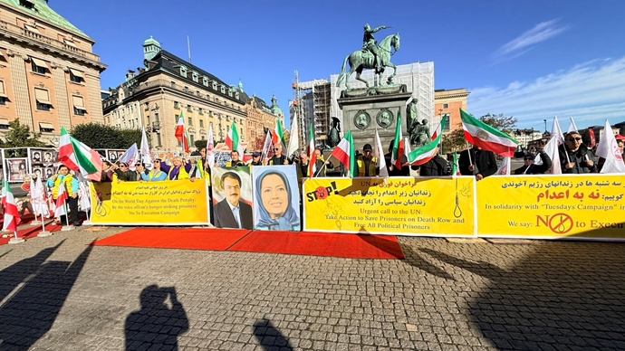 استکهلم - تظاهرات ایرانیان آزاده همزمان با روز علیه مجازات اعدام توسط ایرانیان آزاده - ۱۸مهرماه