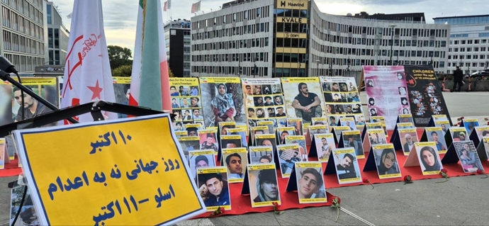 اسلو - آکسیون ایرانیان آزاده همزمان با روز جهانی علیه اعدام دومین روز - ۱۹مهر