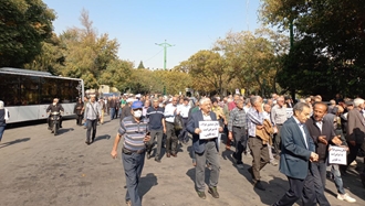 اصفهان - تجمع و راهپیمایی بازنشستگان فولادی