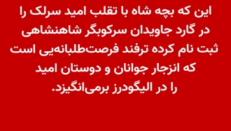 ترفند فرصت‌طلبانه بچه شاه