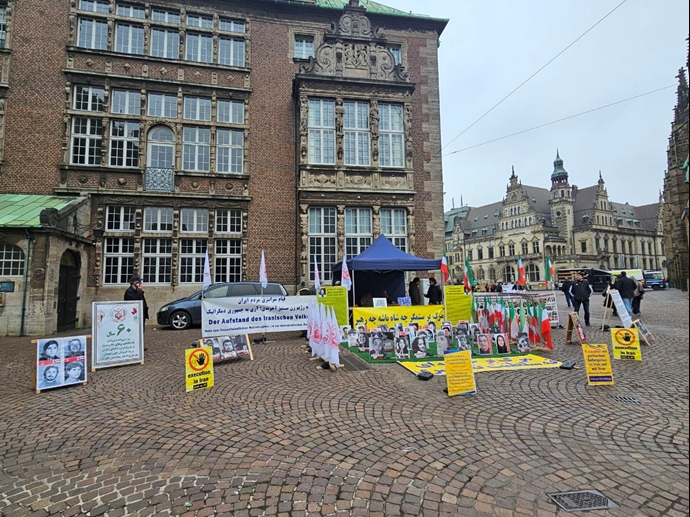 برمن - برگزاری میزکتاب توسط ایرانیان آزاده در همبستگی با قیام سراسری - ۱۷آبان