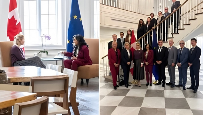بیانیه مشترک کانادا و اتحادیه اروپا در حمایت از صلح پایدار در غزه و راه‌حل دو کشوری