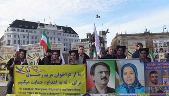 کپنهاگ - برگزاری آکسیون ایرانیان آزاده علیه اعدامهای جنایتکارانه قضاییه آخوندها