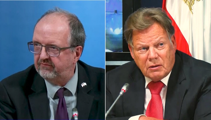 دکتر رودولف آدام دیپلمات ارشد و معاون پیشین سرویس اطلاعات فدرال آلمان - توماس لوتسه نماینده پارلمان فدرال آلمان ۲۰۰۹-۲۰۲۵